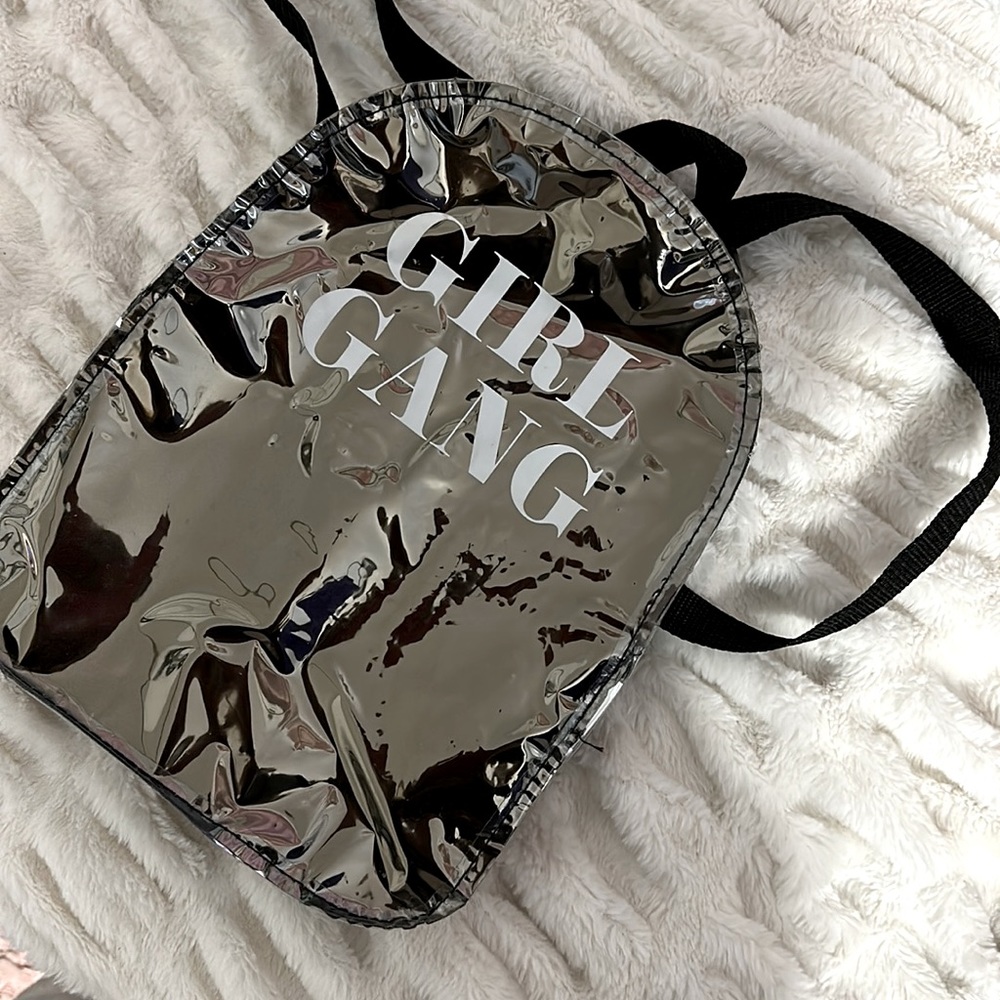 Girl Gang Holographic Sliver Backpack